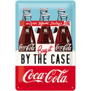 Nostalgic Art 20x30cm Medium Metal Wall Hanging Sign Coca-Cola By the Case Decor
