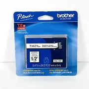 Brother P-touch TZe-231 1/2" Black Print on White Tape TZe231 Genuine - SEALED!