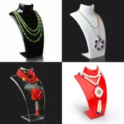 Acrylic Shop Mannequin Bust Jewelry Necklace Pendant Display Stand Holder New