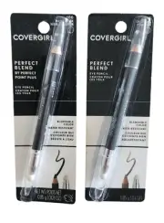 2 Covergirl Perfect Blend Perfect Point Plus Eye Pencil 105 Charcoal+Basic Black