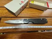 AL MAR Folding Knife Secret Carbon Mini Unused With Box New Very Vintage Rare