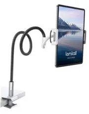 Gooseneck Tablet Holder, Tablet Mount : Flexible Arm Clip Tablet Stand Bed