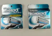 Gillette Mach 3 Turbo Comfort 12 Razor Blade Refill Cartridges
