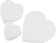 jojofuny 3Pcs Heart Shaped Foam Cake Models Baking Practice Tools for Cake Decoration for Fondant and Frosting Crafts