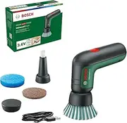 Bosch Home & Garden 3.6V Cordless Electric Power Cleaning Brush with 4 Cleaning Attachments & Micro USB Cable (UniversalBrush). Made in Europe