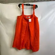FREE PEOPLE Nichola Romper Women's Size M Tangerine Tango 91602730