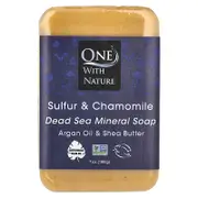 One with Nature, Dead Sea Mineral Soap Bar, Sulfur & Chamomile, 7 oz (198 g)