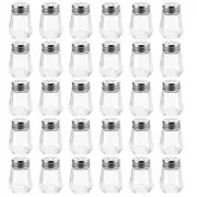 30 Pack Mini Salt and Pepper Shakers with Stainless Steel Lids for Kitchen