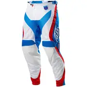 Troy Lee Designs SE Pro Motocross Pants, white-red-blue, Size 28 for Men White Red Blue