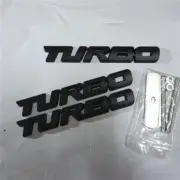 Matte Black TURBO Metal Grille Emblem + 2x Sticker Badge Decal 3D Car Sports AWD (for: Renault)
