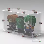 Display case for 3 LEGO® BRICKHEADZ