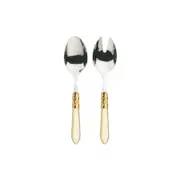 Bugatti Aladdin Gold Plated 2pc Salad Set - Ivory