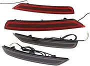 1 Pair LED Rear Bumper Reflector Tail Light ，Compatible With Subaru Forester 2008-2019 Driving Brake Signal Fog Lamp