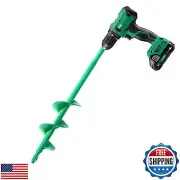 Garden Auger Drill Bit for Planting 1.6x9'',Soil Ground Earth Spiral Drill Bi