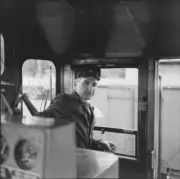Driver Des Lynch Castlebar Co Mayo Ireland Railway OLD PHOTO