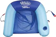 WAHU Float Connex Aqua Seat Blue/Light Blue - Uses Connex Clips to Connect Floats - Versatile Pool Chair Float with Cup Holder