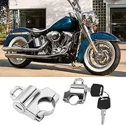 Universal Helmet Security Lock Padlock Durable for Motorcycle Riders with 2 Keys 22MM Handlebars (Electroplated)