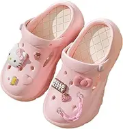 [Many Rainbows] Hello Kitty Cake Heart Strawberry Clogs Slip on Water Shoes Casual Summer for Adults