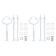 2 Set 3-Tier Cupcake Stand Hardware Fitting for Cake Stand, Flower White