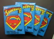 Four (4) 1981 Topps Superman II UNOPENED wax pack lot SEALED Christopher Reeves