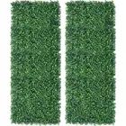 20 in. x 20 in. 12-Pieces Artificial Boxwood Hedge Grass Wall Panel Faux Topiary