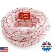 Klfte Recoil Starter Rope Pull Cord 4.0mm 12-Meter/40ft for Lawn Mower Cord R