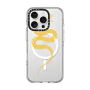 iPhone 16 Pro Clear Case MagSafe Compatible Snake Bite - Yellow