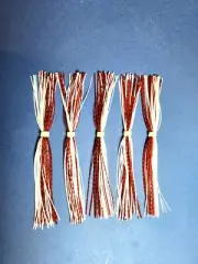 5 silicone Skirt White/Red Fish Scale 5-92-255 Lure Spinnerbait Bass Tackle