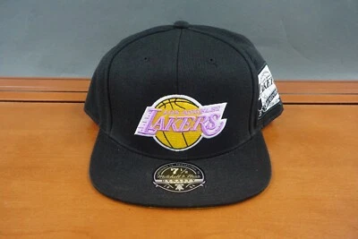 Los Angeles Lakers Hat Cap 7 1/2 Mens Black Mitchell & Ness NBA Basketball