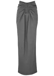 Paris Georgia Amara Wool Maxi Skirt - Charcoal - M (UK12 / M) M (UK12 / M)