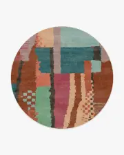 245' Round | Machine Washable Runner Rug | Kid & Pet Friendly | Indoor Rug | Enya Multicolour Rug | Ruggable