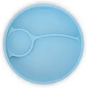 Brightberry Silicone Suction Plate with Dividers for Baby & Toddler, Non-Slip Sectioned Divided Plate (Pacific)