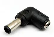 RUITEXUN DC6.0mm Connector, DC 6.0 x 4.4mm Male 90 Degree Angle to DC 5.5 x 2.1mm Female Adapter DC Barrel Power Jack Charging Cable Connector