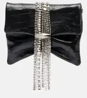 [Jimmy Choo] Jimmy Choo Zandra embellished leather shoulder bag One Size black