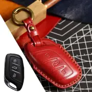 Red Leather Remote Key Fob Cover for Various For MG Models Including ZS EV
