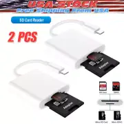 2PACK SD/TF Card Reader for IPhone iPad to SD Adapter Trail Game camera viewer