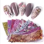 10x Nail Art Foils Butterfly Leopard Love Heart Transfer Foil Wraps Sticker UK