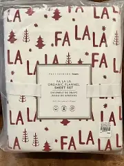 NEW Pottery Barn Teen Fa La La Christmas Flannel Full Sheet Set, Holiday
