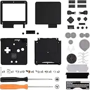 IPS Ready Upgraded eXtremeRate Black Soft Touch Custom Replacement Housing Shell for Gameboy Advance SP GBA SP – Compatible with Both IPS & Standard LCD – Console & Screen NOT Included