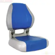 Deluxe Fishing Boat Locking Folding Seat Grey - Blue UV Treated Resistant