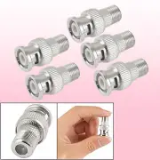 F Female to BNC Male Coax RF Connector RG6 RG59 Adapter x 5pcs