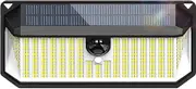 RisetoFame Solar Lights Outdoor Waterproof 466LEDs 4000lm & 3 Lighting Modes Motion Sensor Outdoor Lights Ip65 Security Solar Light for Fence Backyard Flood Dusk Garden Garage Black 1pack