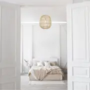 Rana 40 Pendant Light in Black, Brown or Natural Rattan