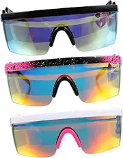 WOONEKY Trendy Es Sungalsses 3pcs Retro Cycling Glasses Sturdy and Lightweight for Outdoor Sports and Riding