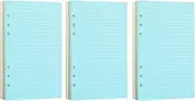 TEHAUX Loose Leaf Binder Paper 7mm Interval A5 Notebook 5 Color Refill Sheets