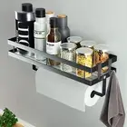 CZKDTT Spice Rack, Kitchen Shelf Wall without Drilling, Spice Rack Hanging wi...