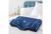 Giselle Bedding Memory Foam Contour Pillow Navy