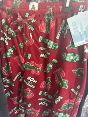 Buddy ELF The Movie Mens XL SON OF A NUTCRACKER Plush Red Pajama PANTS NWT