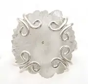 Natural Solar Quartz Eye 925 Solid Sterling Silver Ring Jewelry Sz 8.5 @B18-3