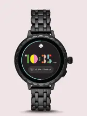 black stainless steel scallop smartwatch 2